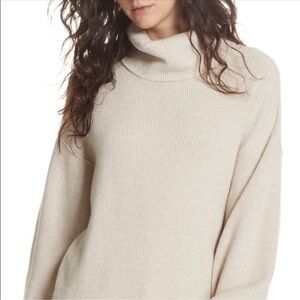 Free People Soft Knit Oatmeal Tunic Sweater XS